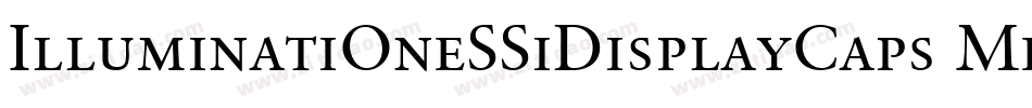 IlluminatiOneSSiDisplayCaps Medium字体转换